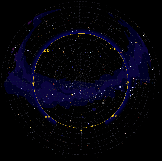 南半球の透過天体図